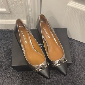 Coach Black and Silver Women's Shoes